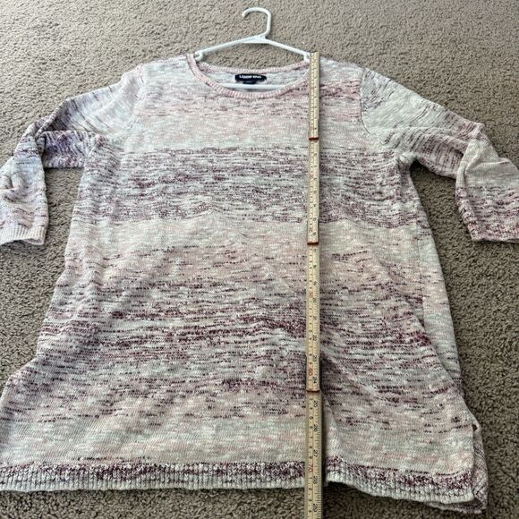 Land’s End Women’s Cotton Blend Ombre Heather Pullover Sweater Casual Basic LP - Picture 9 of 11